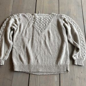 3/$25 Large knit beige sweater